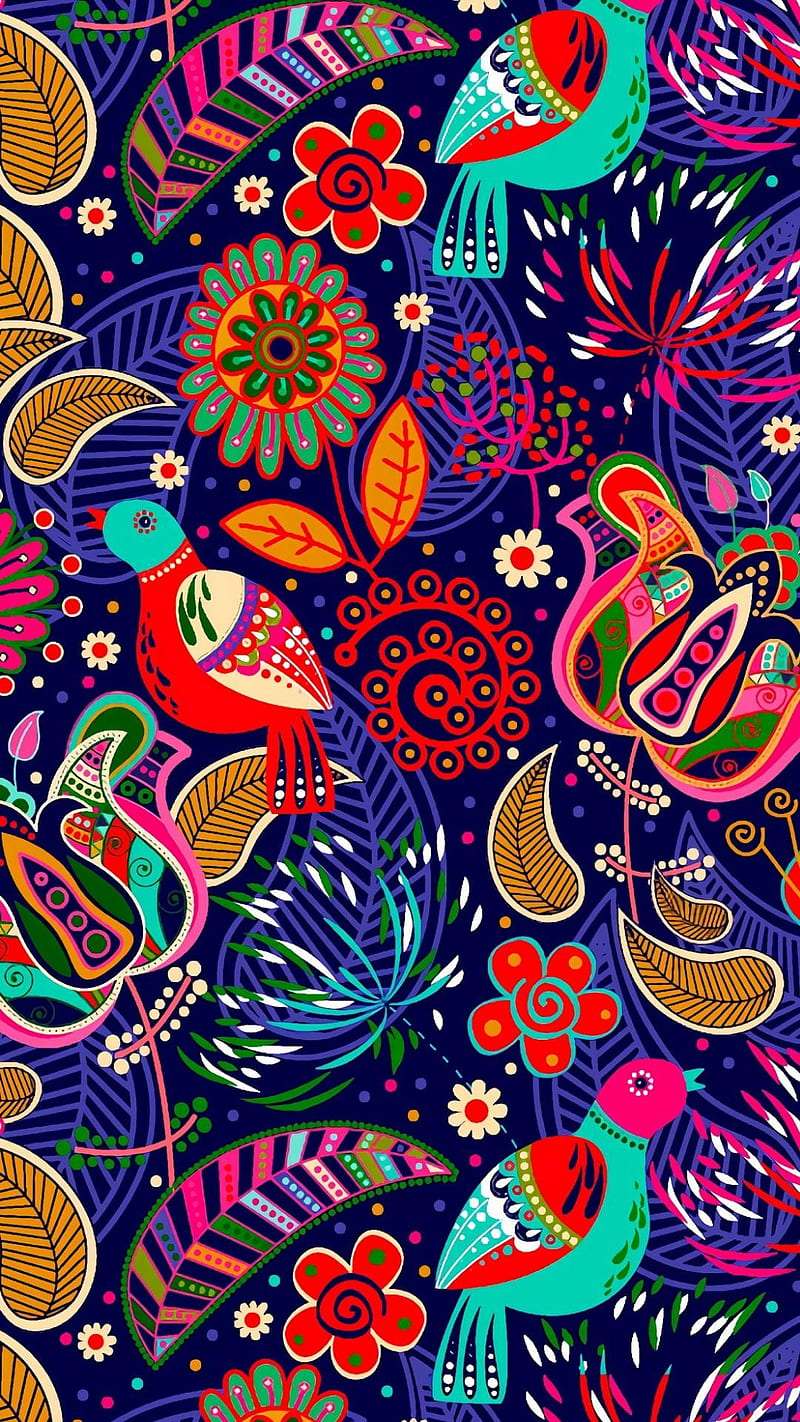 Indian Colorful Art , desenho, background, HD phone wallpaper
