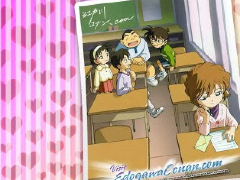 Detective Conan, Cute, Mitsuhiko, Genta, Haibara Ai, Ayumi, Conan Edogawa, HD wallpaper