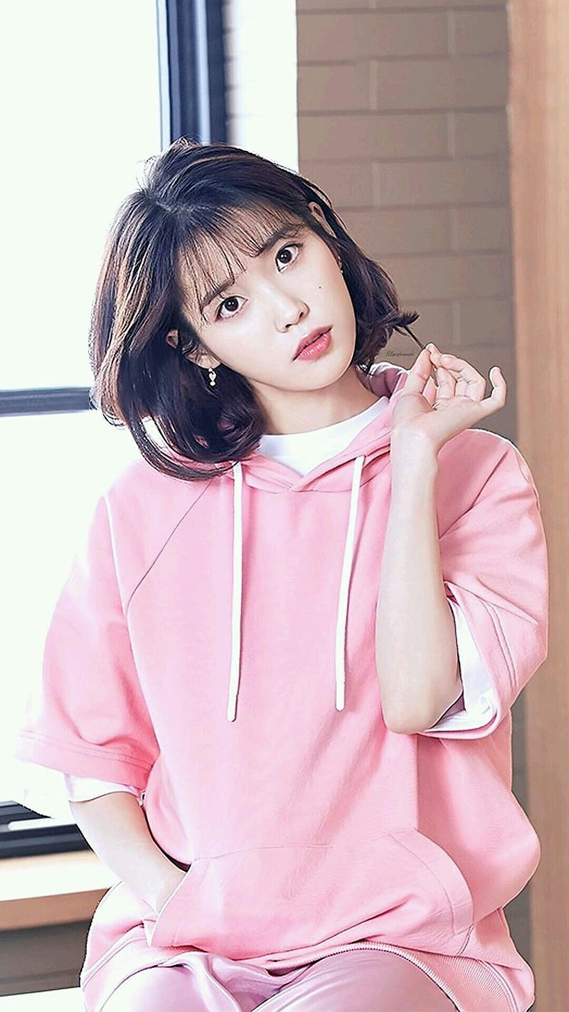 IU - Lee Ji Eun, iu, korea, kpop, leejieun, pink, singel, song, HD phone wallpaper