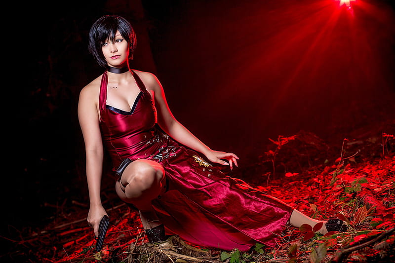 Ada Wong ~ Biohazard, biohazard, red, ada wong, girl, model, cosplay, woman, HD wallpaper