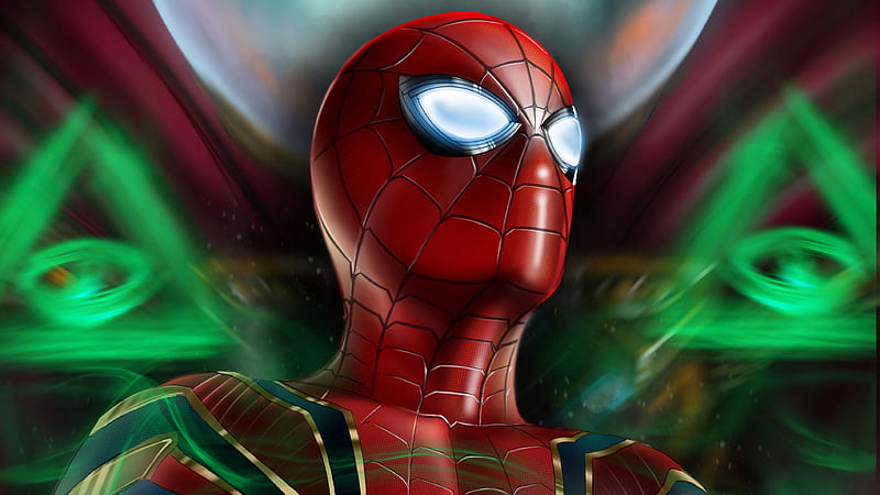 Spiderman Mask Eye Art, spiderman, superheroes, artwork, digital-art, art, HD wallpaper