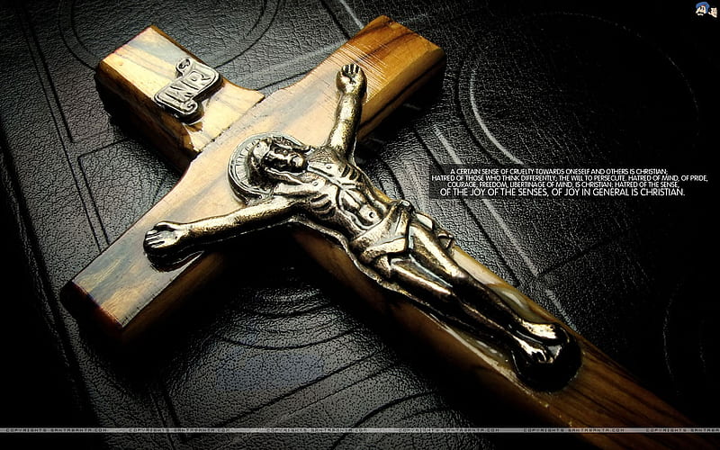 Cross, jesus, cristian symbol, motivational, HD wallpaper
