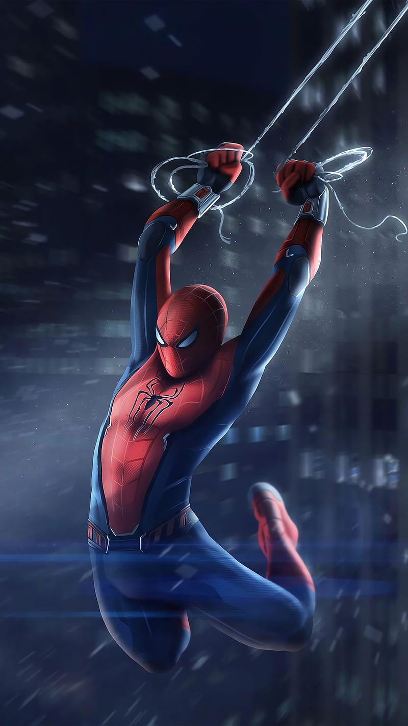 Spiderman, electric blue, HD phone wallpaper | Peakpx