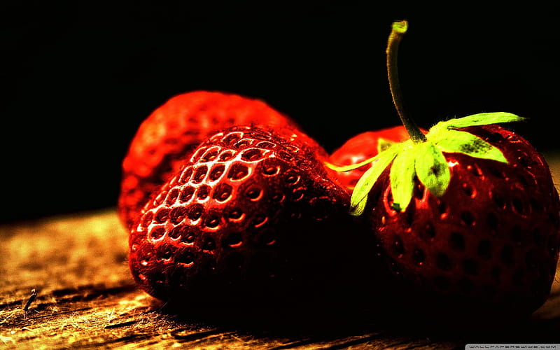 sweet strawberries, strawberry, food, yummy, whipped cream, fruits, HD wallpaper
