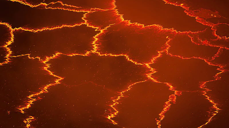 Lava Lake Active Valcano Nature, HD wallpaper