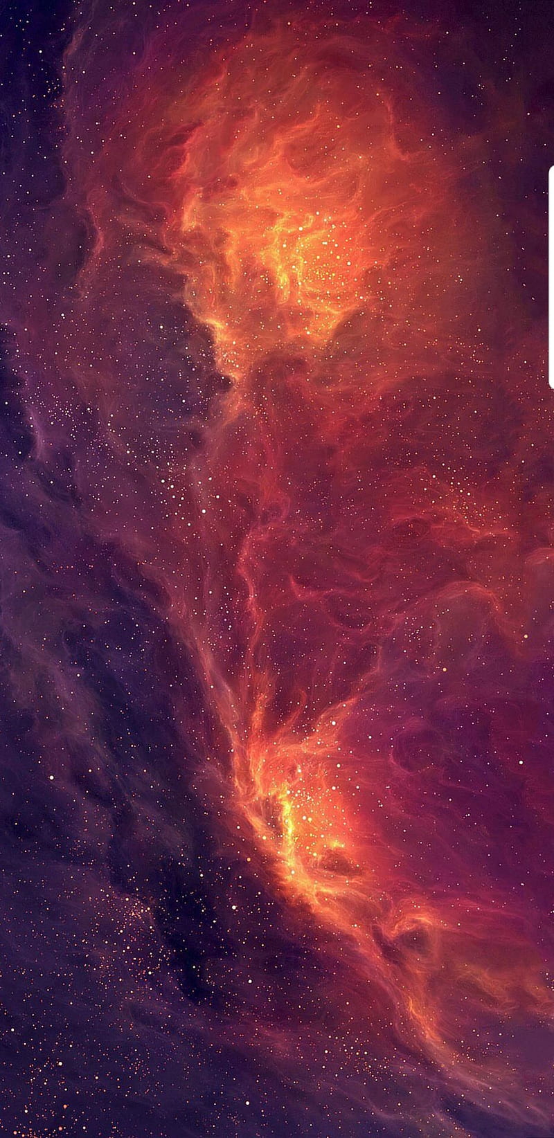Galaxy, red, purple, orange, space, stars, HD phone wallpaper