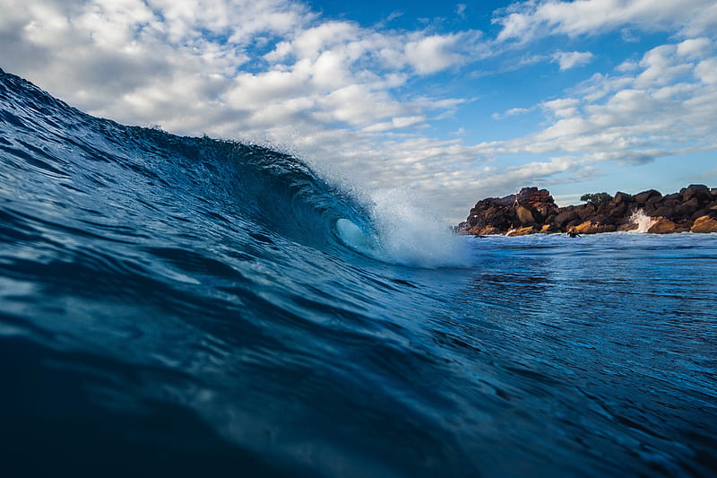 wave, water, spray, sea, surf, HD wallpaper