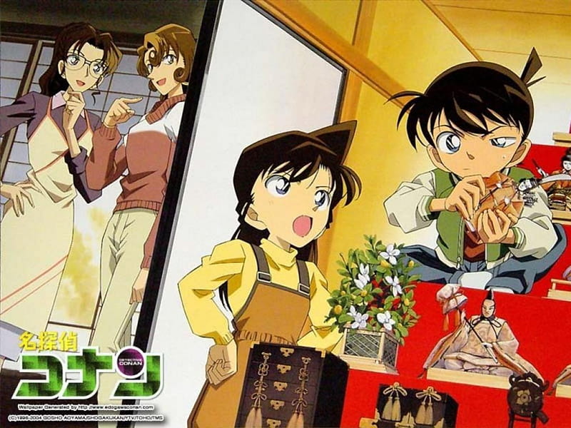 Detective Conan, Cute, Shinichi Kudo, Ran Mouri, HD wallpaper