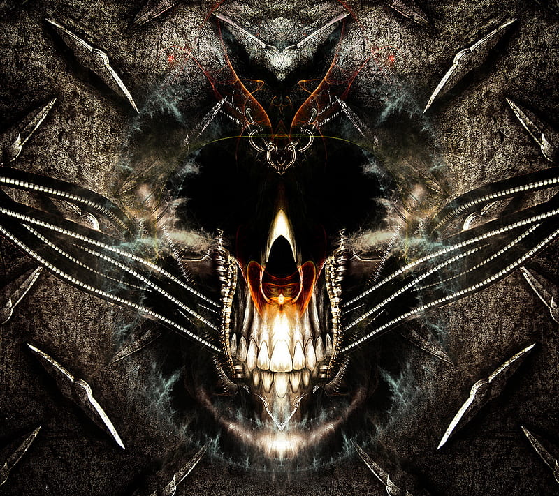 Skull, metal, HD wallpaper | Peakpx