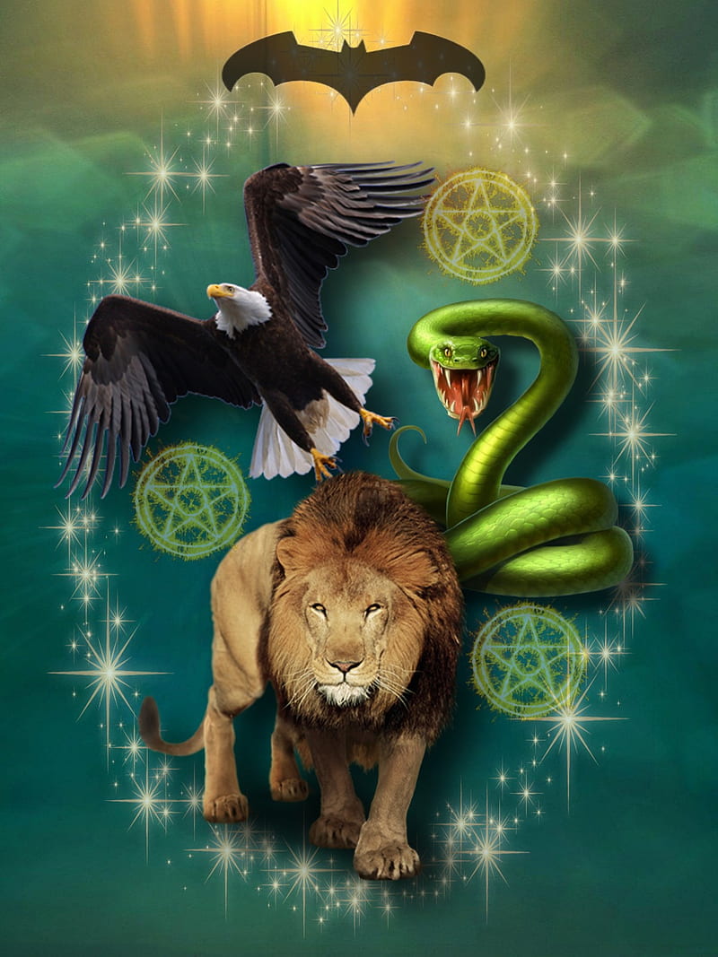 magic craft, eagle, lion, snake, HD phone wallpaper