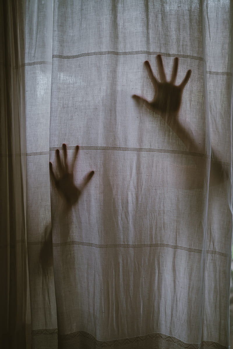 hands, silhouette, touch, curtain, HD phone wallpaper