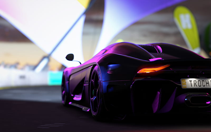Koenigsegg Regera, autosimulator, 2018 games, Forza Horizon 3, HD wallpaper