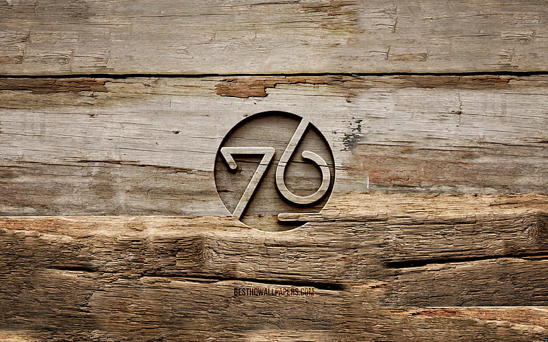 system76 wooden logo Linux, wooden backgrounds, OS, system76 logo, creative, wood carving, system76, HD wallpaper