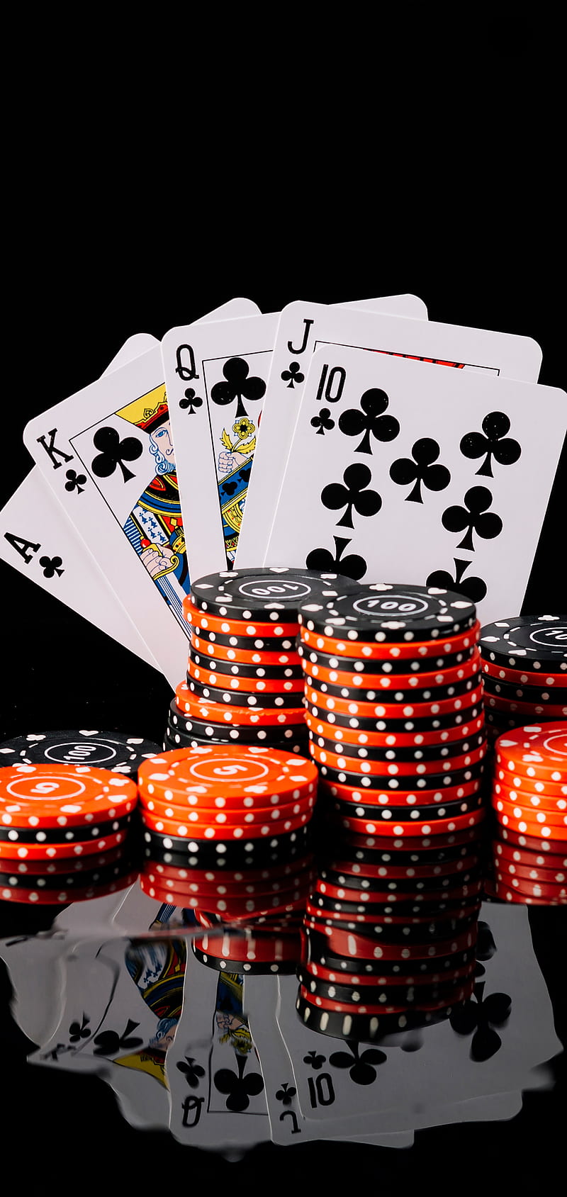 S10 Poker, Kiss, ace, black, cards, chips, clubs, jack, king, las vegas, queen, red, s10 cutout, HD phone wallpaper
