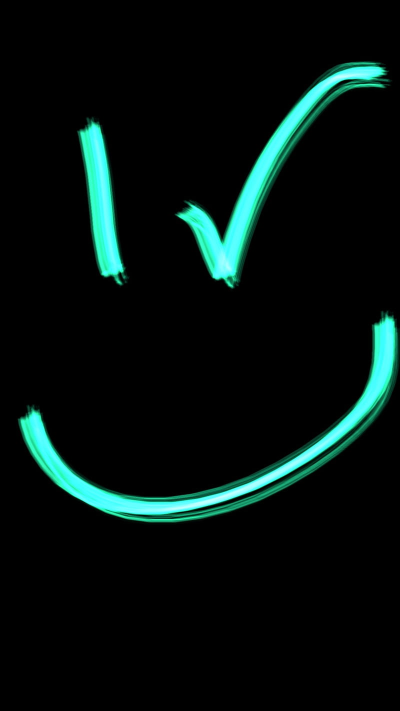 winking smily face, drawing, green, loveurhunny, neon, smile, smily face, wink, winking, HD phone wallpaper