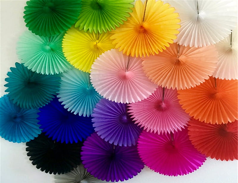 Rainbow Hand Fans, Rainbow, Abstract, Hand Fans, Colors, graphy, HD ...