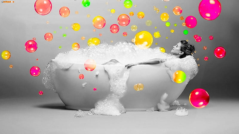 1001 dalmatians bath, luminos, caine, bath, cute, fantasy, 1001 dalmatians,  bubbles, HD wallpaper