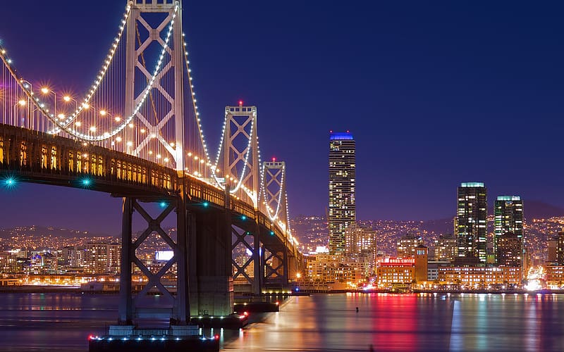 Bridges, San Francisco, Bay Bridge, HD wallpaper