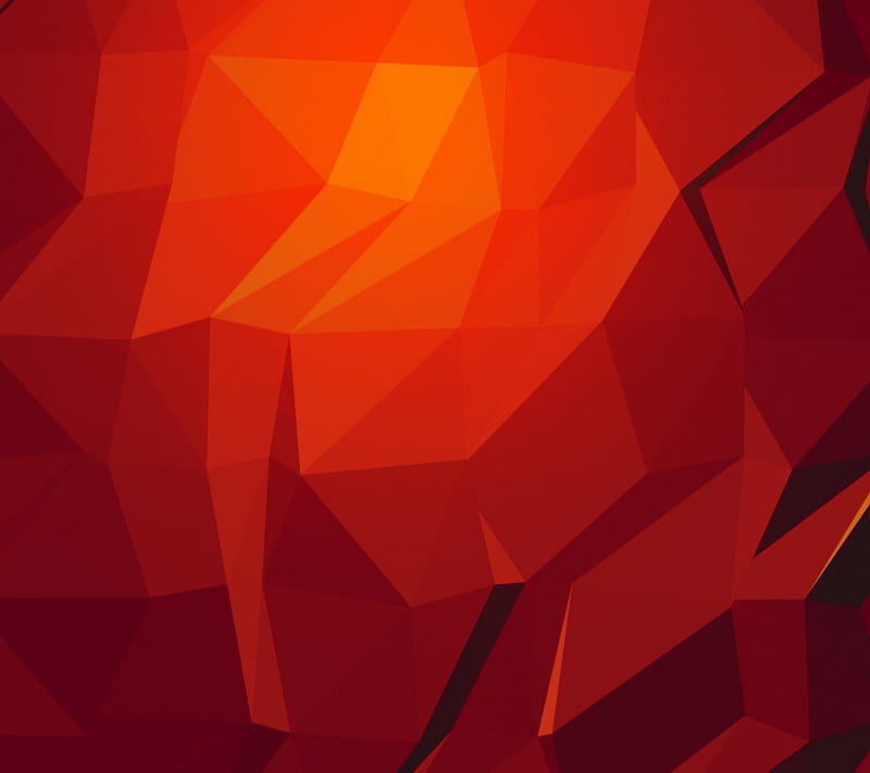 Fragment Red, crystal, dark, facet, fire, orange, shard, triangle, HD wallpaper