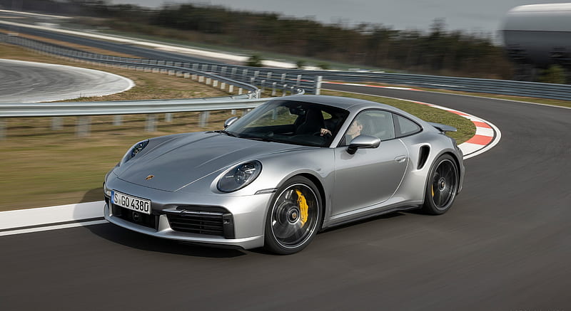 2021 Porsche 911 Turbo S Coupe (Color: GT Silver Metallic) - Front ...