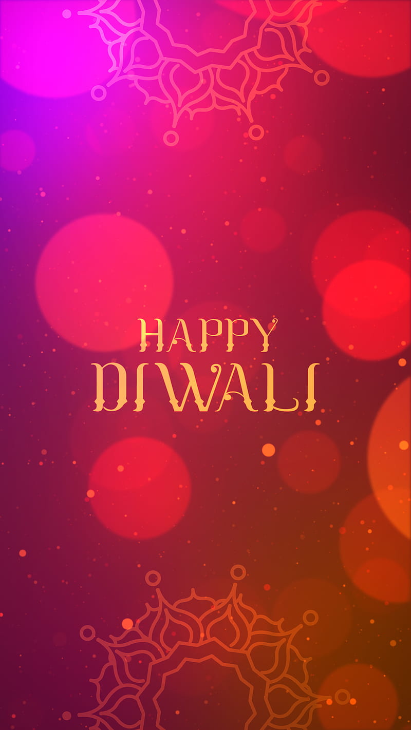 Happy Diwali, Z, colorful, light, lights, mandala, purple, red, yellow, HD  phone wallpaper | Peakpx