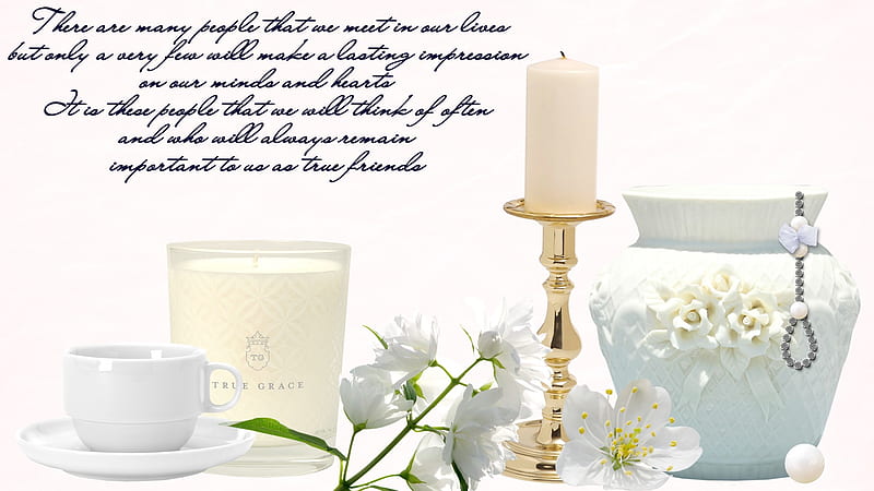 Purity of Friendship, candle, pendant, pure, vase, firefox persona, candle holder, poem, friendship, cup, flowers, white, HD wallpaper