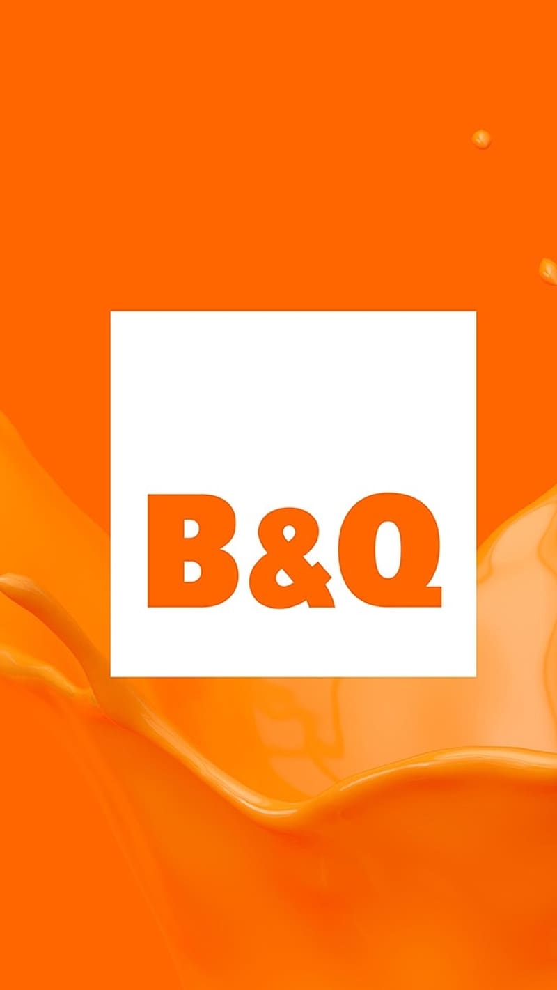 B&q, Orange Paint Background, retail company, diy, HD phone wallpaper