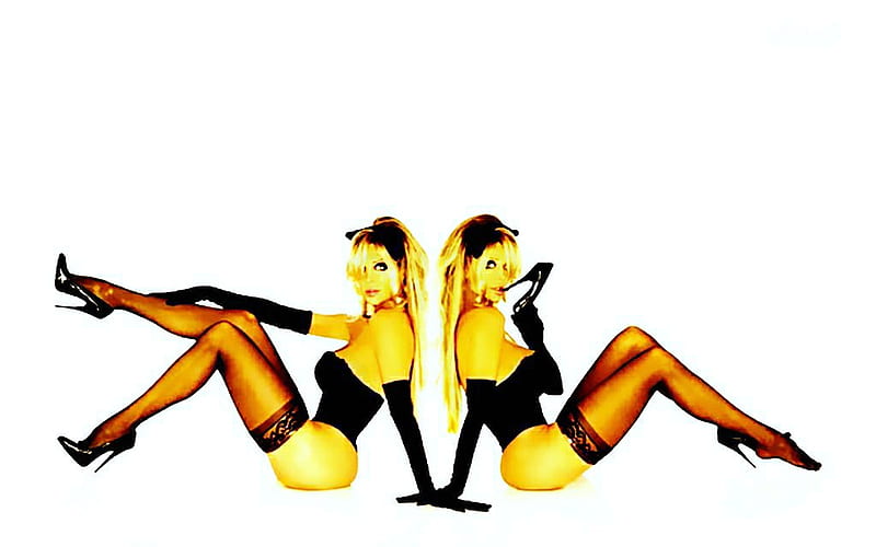 The Barbi Twins III shane and sia, blonde, pin up girls, barbi, twins, HD wallpaper