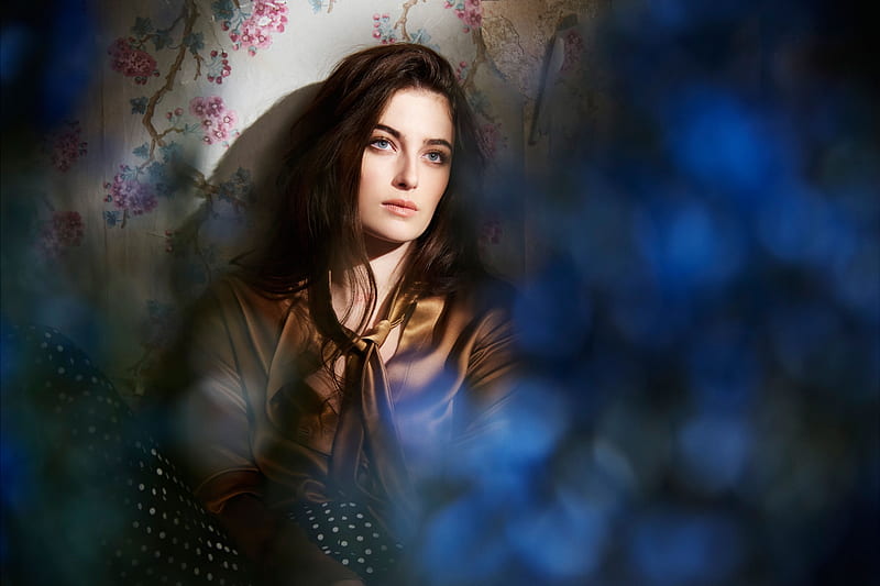 Actresses, Millie Brady, Actress, Blue Eyes, British, Brunette, HD wallpaper