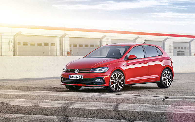Volkswagen Polo GTI, 2018 cars, german cars red polo, VW Polo, Volkswagen, HD wallpaper