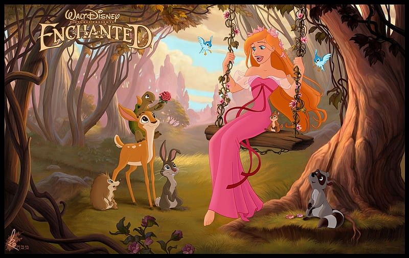 Enchanted, Princess, Giselle, Disney, Cartoon, HD wallpaper
