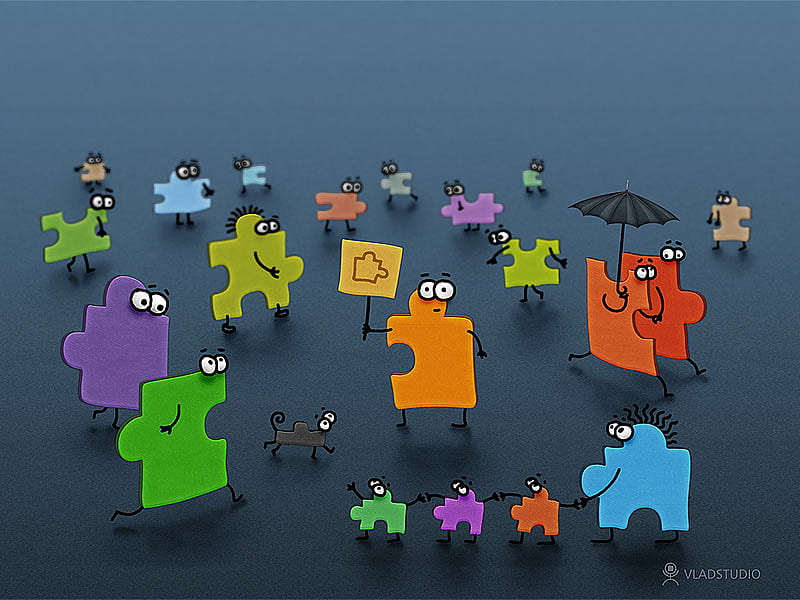 Missing Piece, puzzle, abstract, 3d and cg, HD wallpaper