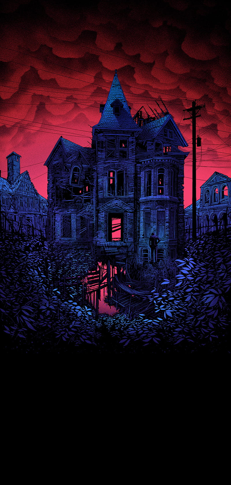 Haunted house, cartoon, HD phone wallpaper | Peakpx