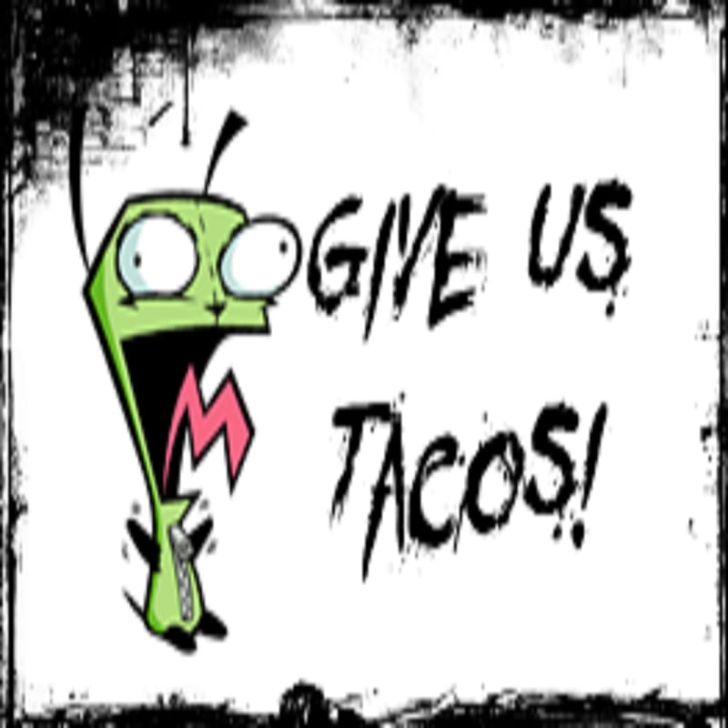 Invader Zim, give us tacos, tacos, black and white, gir, HD phone wallpaper
