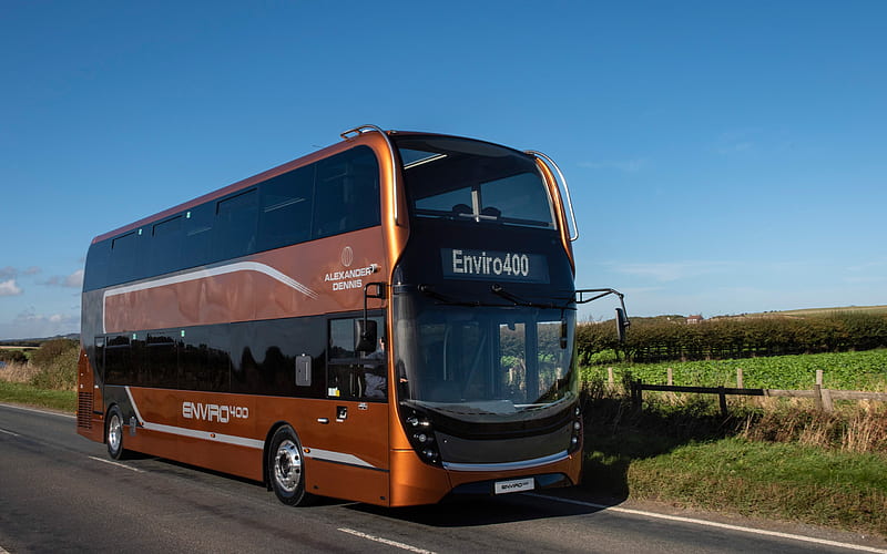 Alexander Dennis Enviro400, road, double-decker buses, 2021 buses, passenger transport, passenger bus, Alexander Dennis, HD wallpaper