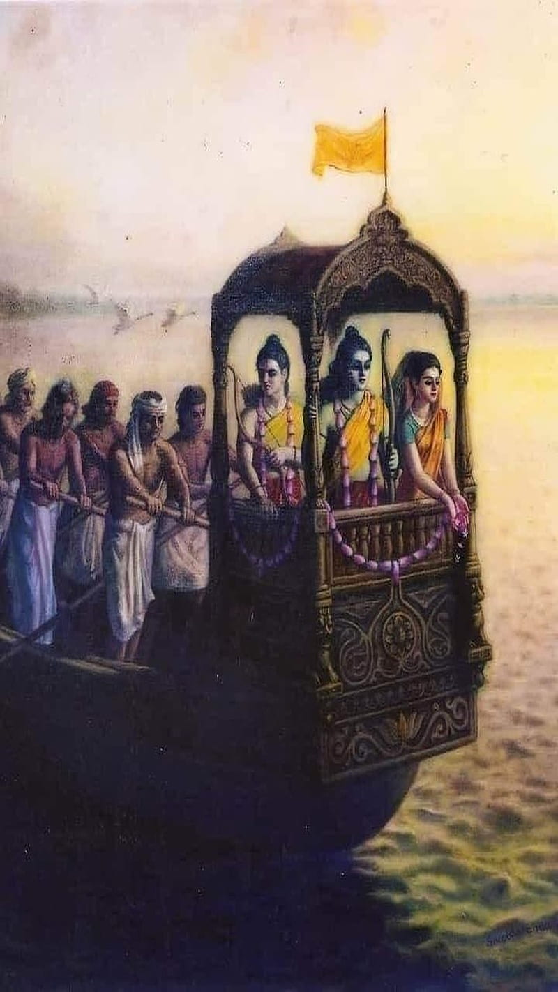 Shri Ram, janaki, laxman, return of ram, shree ram, shree rama, sita, HD phone wallpaper