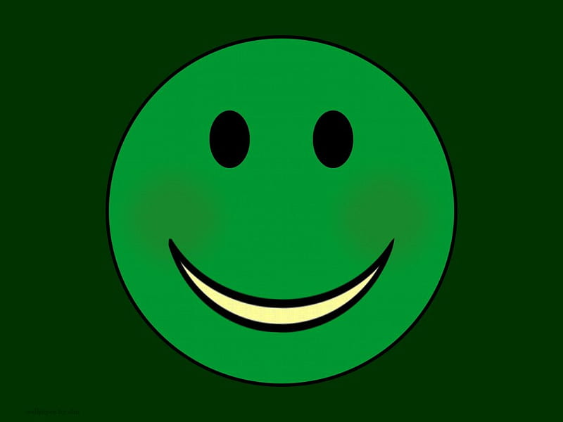 GREEN SMILIE, st patricks day, happy green, st pats day, HD wallpaper