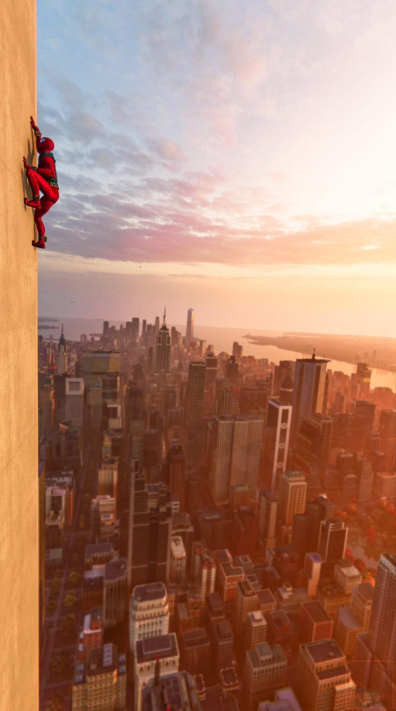Spiderman, games, marvel, new york city, nyc, playstation, sunrise, superhero, HD phone wallpaper