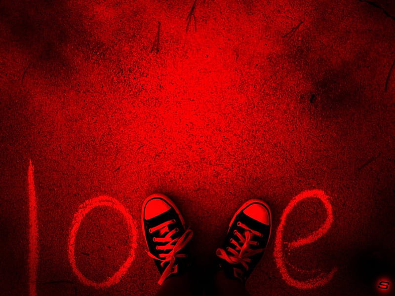 love, emagine, red, thought, HD wallpaper