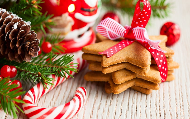 Gingerbread Cookies, Red, Brown, Candy Cane, White, Gingerbread ...