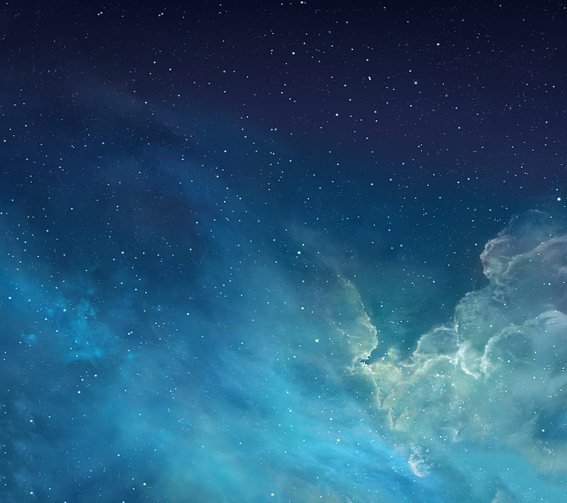 iOS space, apple, cloud, star, HD wallpaper