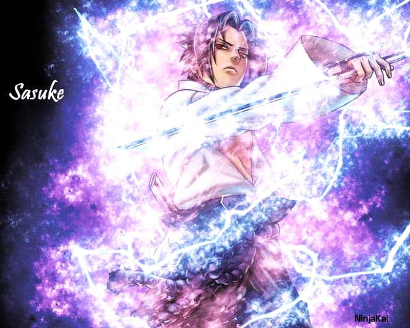 Sasuke, chakra, lighthing, HD wallpaper