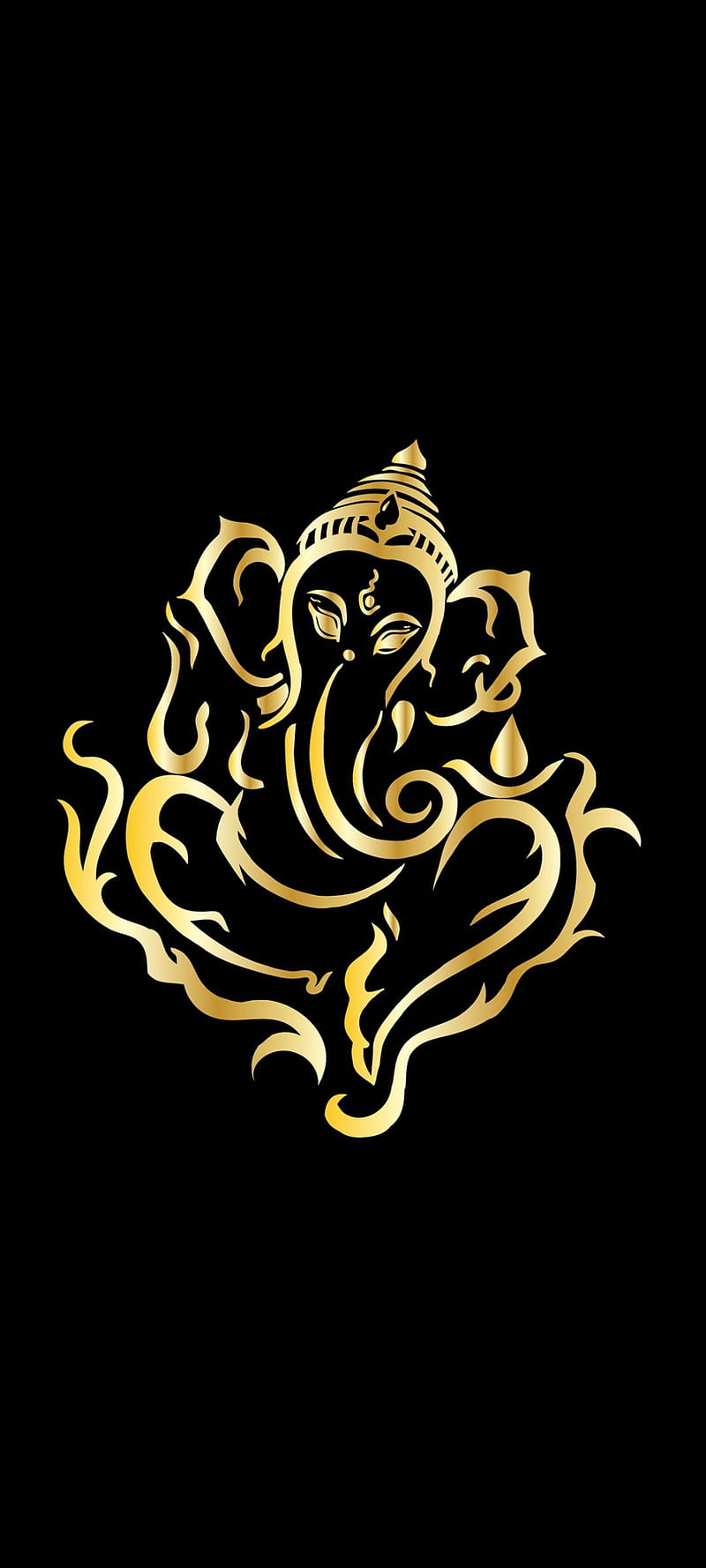 Ganesha Lord with Black Background | 720x876 resolution wallpaper