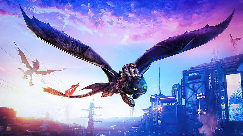 Toothless And Hiccup Flight , night-fury, how-to-train-your-dragon, artist, artwork, digital-art, HD wallpaper