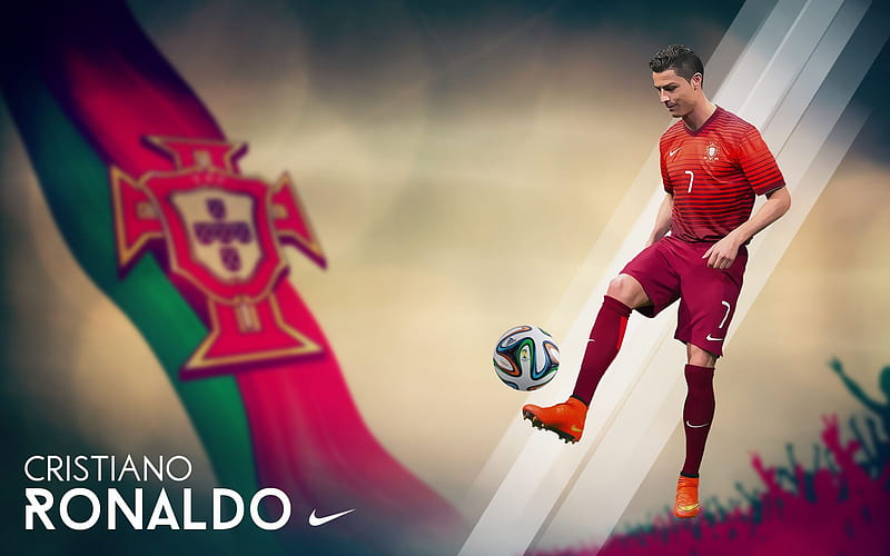 CR7, fan art, Cristiano Ronaldo, creative, Portugal National Team, soccer, neon lights, football stars, Portuguese football team, Ronaldo, HD wallpaper