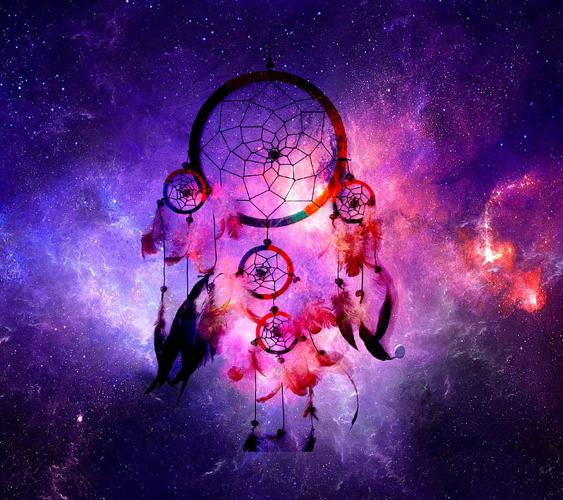 Dreamcatcher Space, sky, purple, dream, pink, HD wallpaper