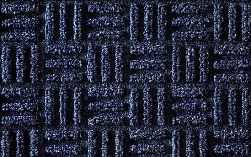 blue knitted texture, knitted background with lines, blue carpet texture, knitted texture, pile texture, HD wallpaper