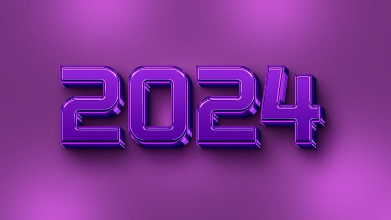 Happy New Year!, new year, purple, pink, craciun, christmas, 2024, card, HD wallpaper
