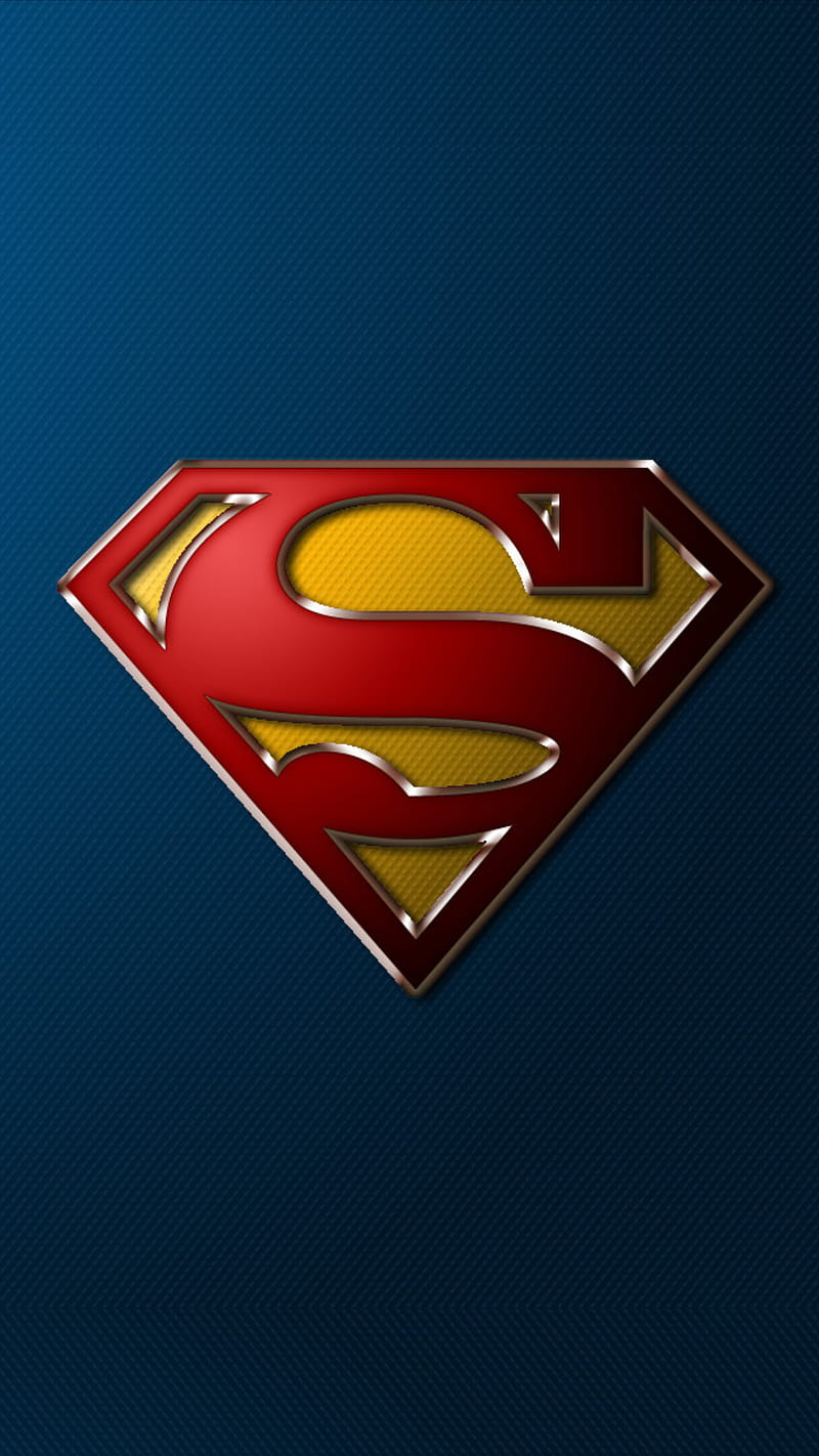 superman, blue, hero, logo, man, movie, steel, super, texture, HD phone wallpaper