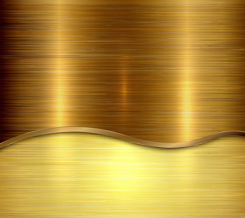 Gold, metal, plate, HD wallpaper
